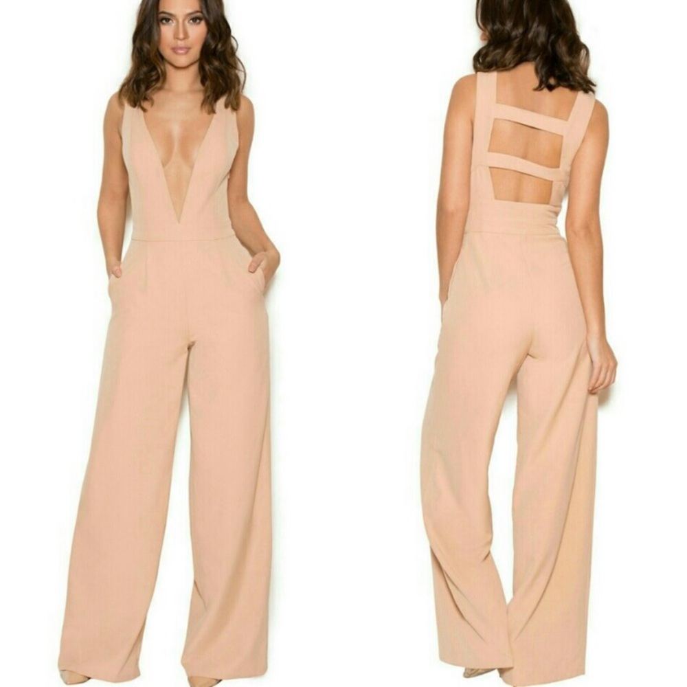 HOUSE OF LONDON MARWA NUDE JUMPSUIT